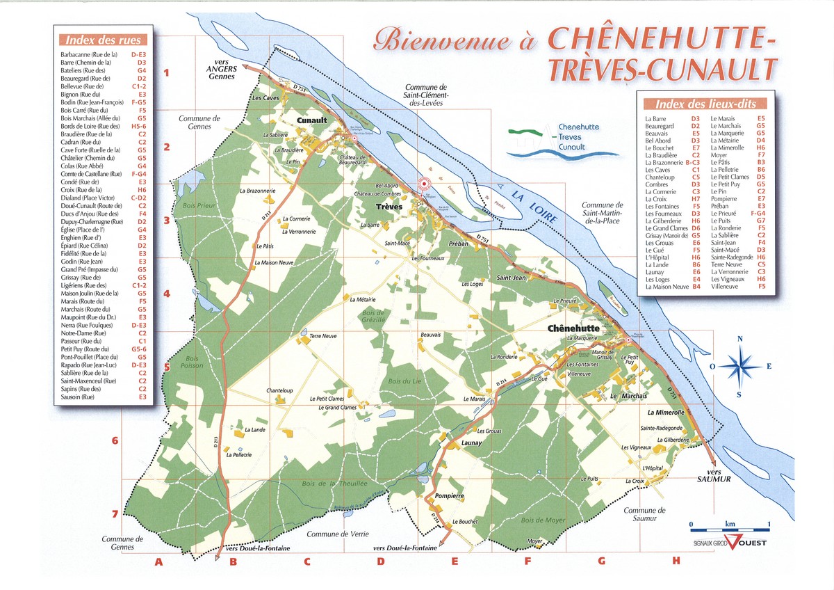 Plan de Chênehutte Trèves Cunault