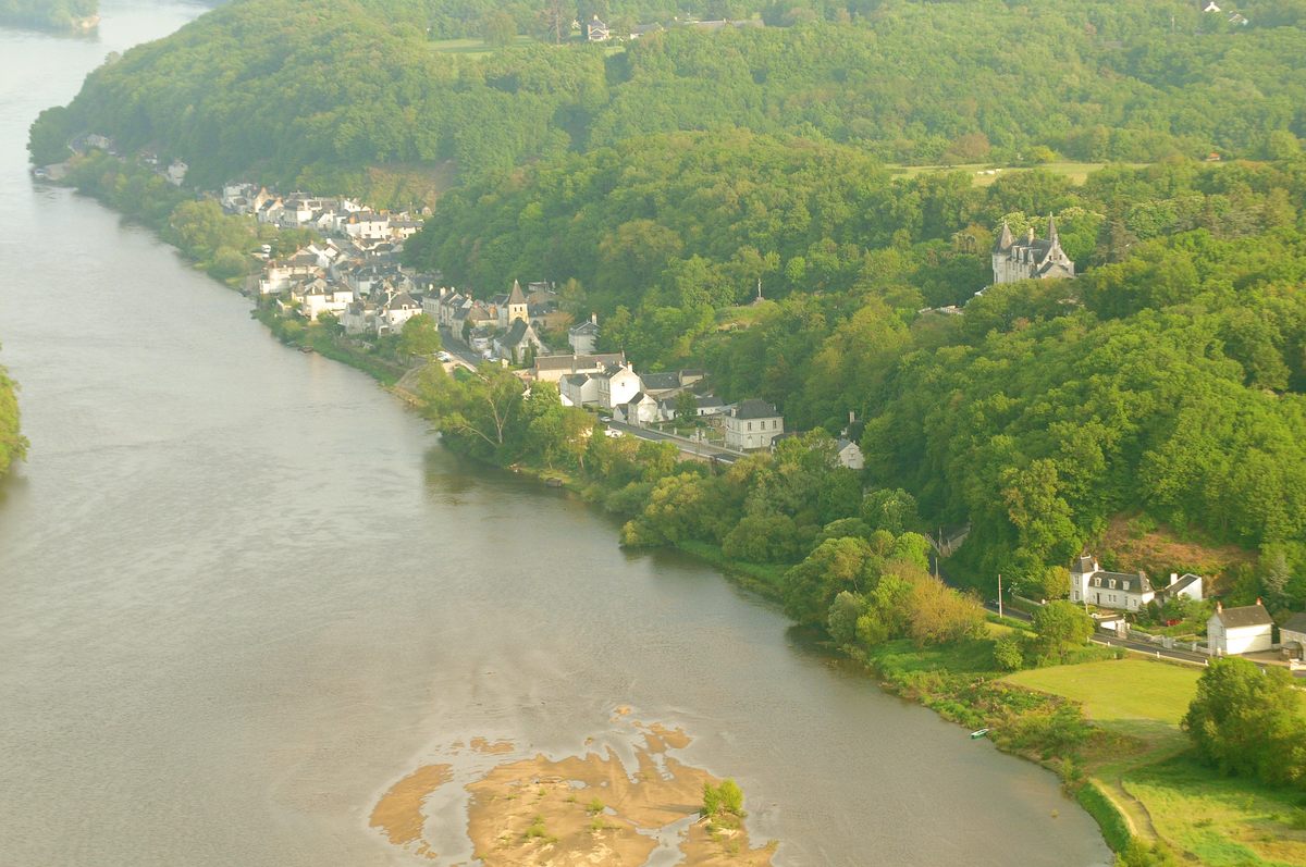 Vue aérienne de Chênehutte